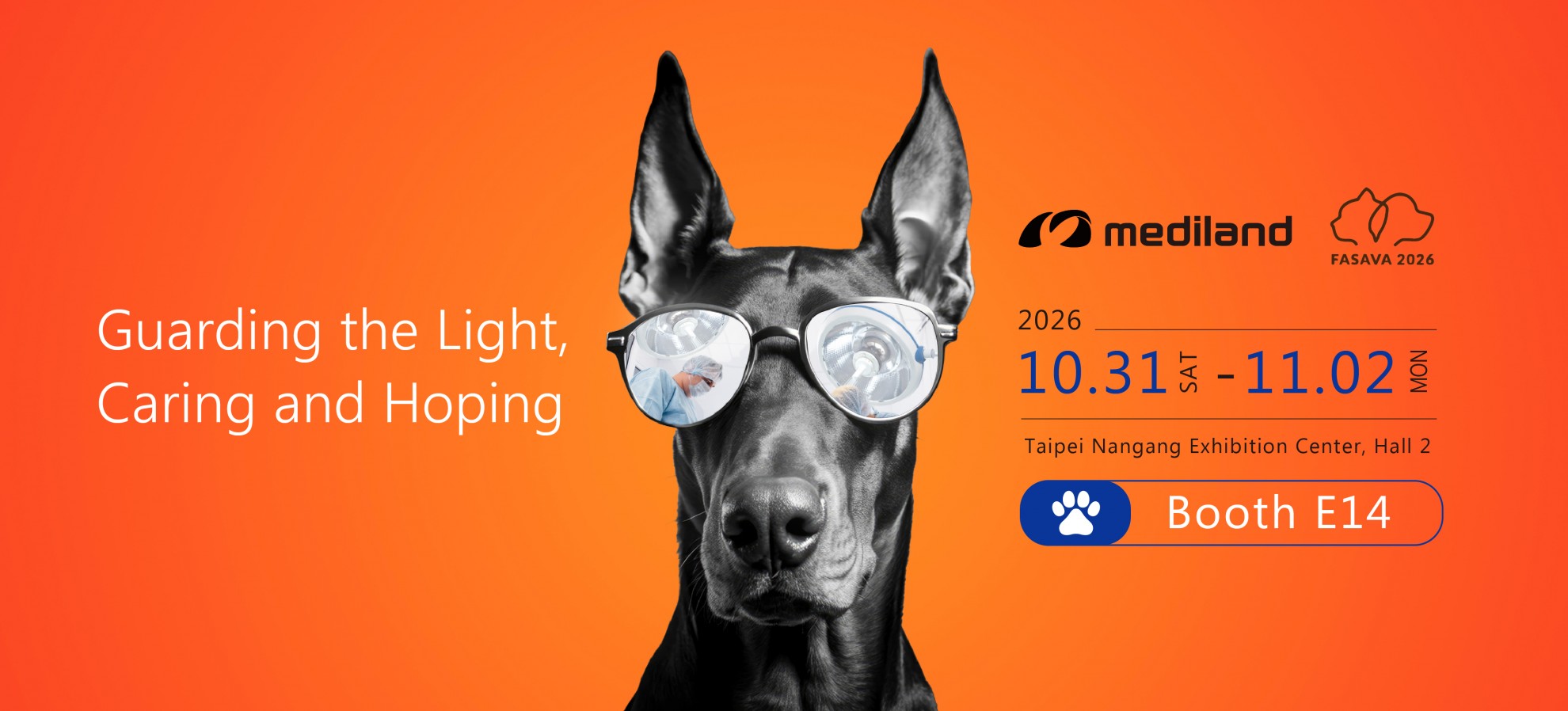 ORLED surgical light with reflector optical system designed for animal hospitals