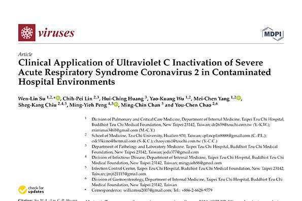 Clinical Application of Ultraviolet C Inactivation of Severe Acute Respiratory Syndrome Coronavirus 2 in Contaminated Hospital Environments
